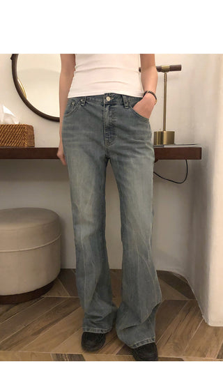 Low-rise denim pants