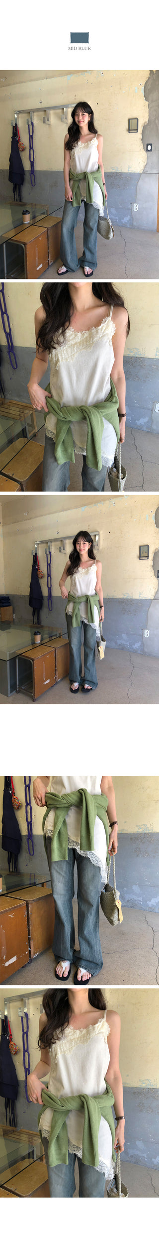 Low-rise denim pants