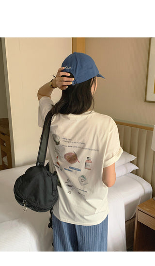 [2 colors] Back Point Boxy Short Sleeve T-Shirt