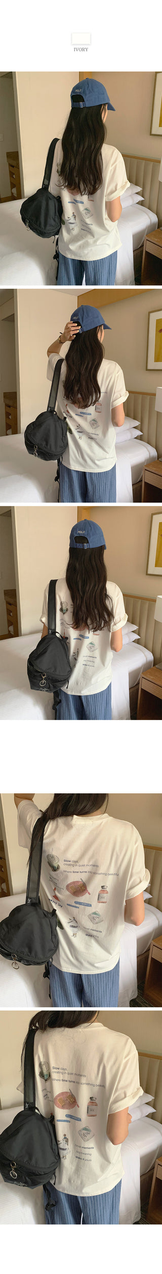 [2 colors] Back Point Boxy Short Sleeve T-Shirt
