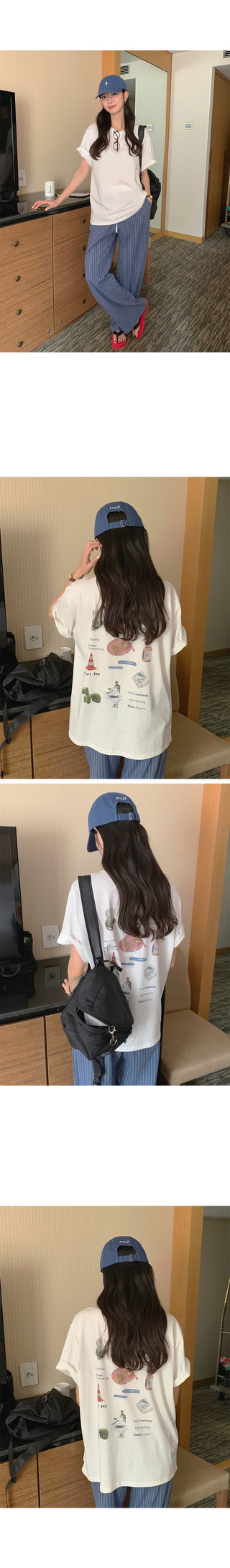 [2 colors] Back Point Boxy Short Sleeve T-Shirt