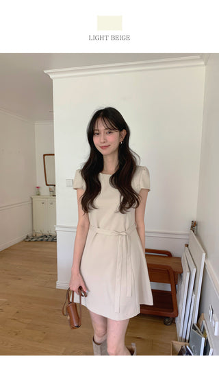 [2 colors] Belt Flexible Dress