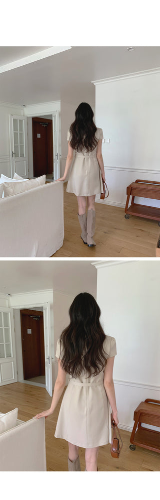[2 colors] Belt Flexible Dress