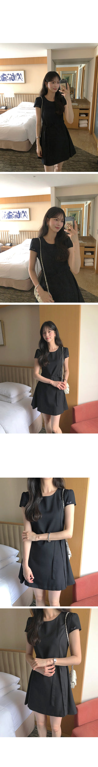[2 colors] Belt Flexible Dress
