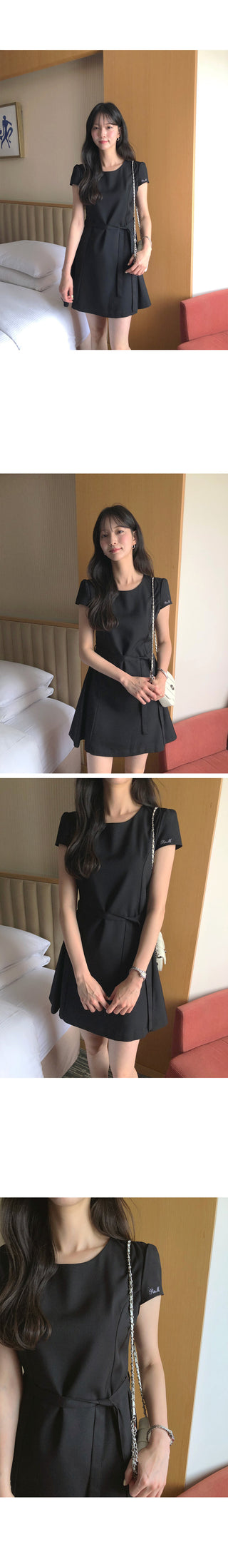 [2 colors] Belt Flexible Dress
