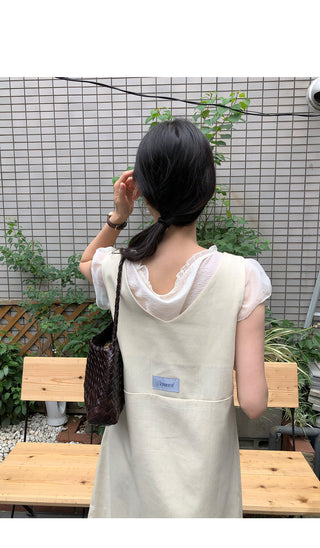 [5 colors] Halter neck sleeveless top