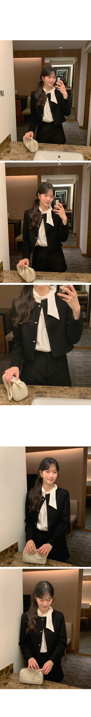 Blouse with tie