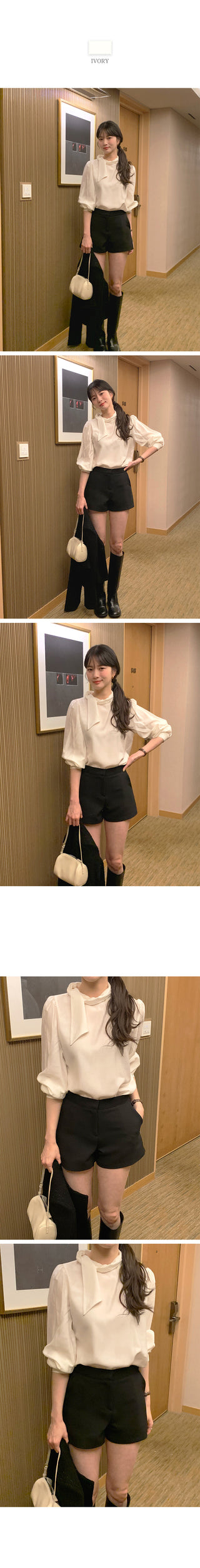 Blouse with tie
