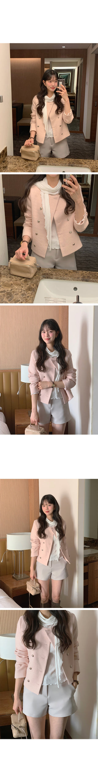 (set) Scarf Tie T-Shirt Set