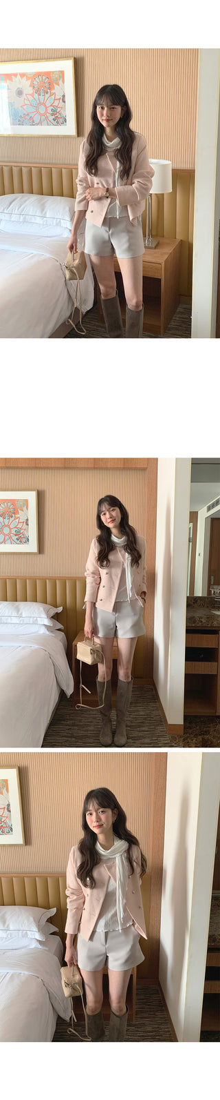 (set) Scarf Tie T-Shirt Set