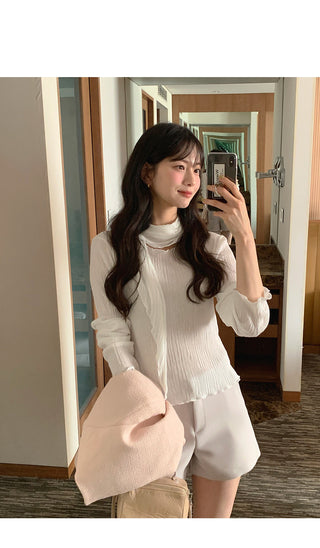 (set) Scarf Tie T-Shirt Set