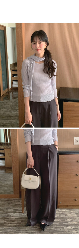 (set) Scarf Tie T-Shirt Set