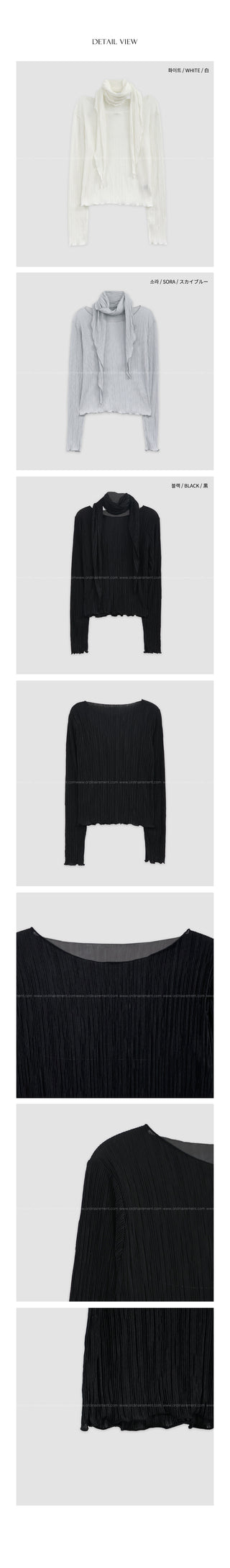 (set) Scarf Tie T-Shirt Set