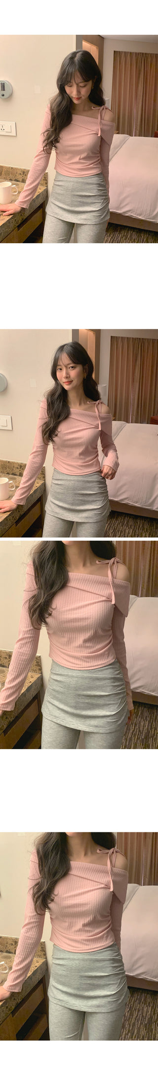 (5 colors) Cropped Rib T-shirt