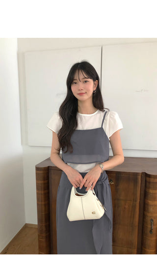 [3 colors] Bustier Blouse