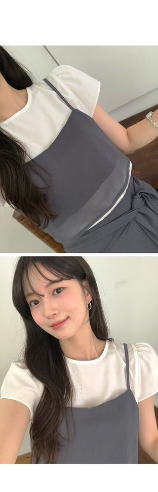 [3 colors] Bustier Blouse