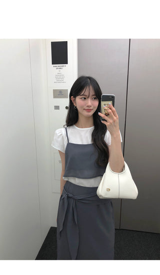 [3 colors] Bustier Blouse