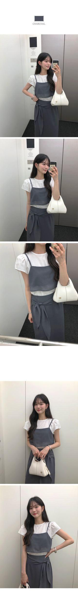 [3 colors] Bustier Blouse
