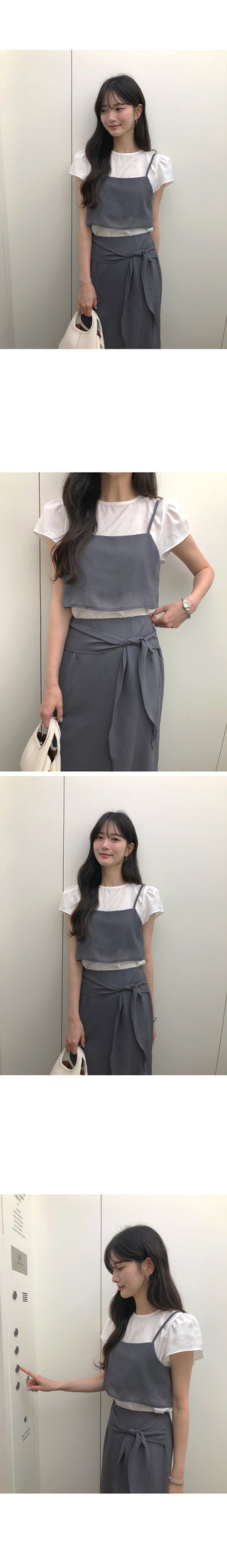 [3 colors] Bustier Blouse