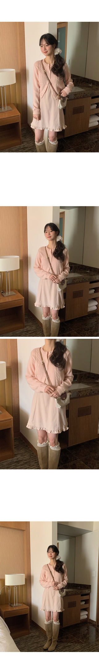 (3 colors) Frill Mini Dress