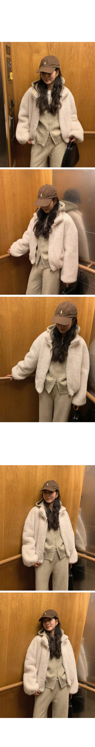 (3 colors) Basic Fur Jacket