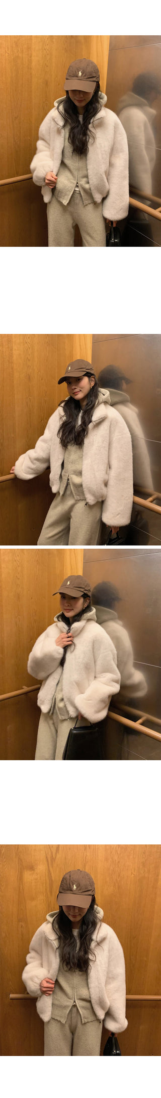 (3 colors) Basic Fur Jacket