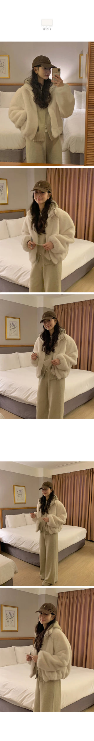 (3 colors) Basic Fur Jacket