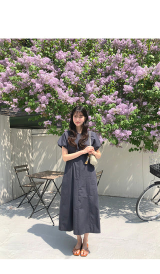 (2 colors) Cotton Long Dress