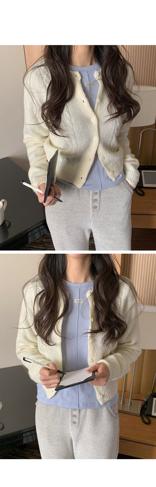 (2 colors) Striped Bootcut Pants