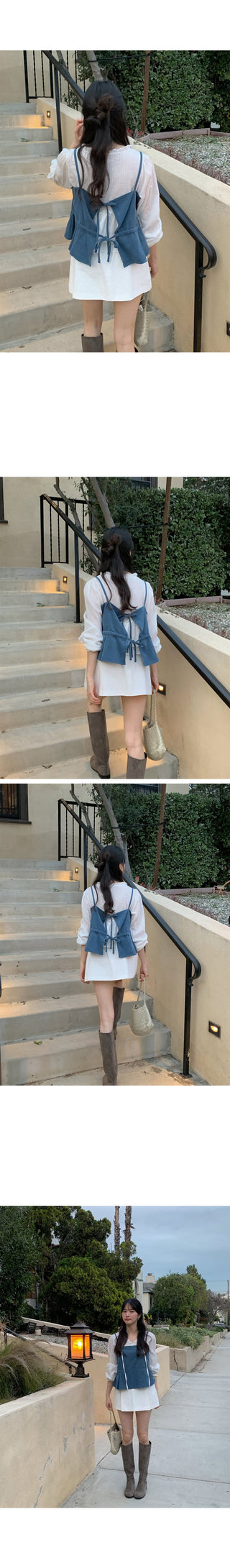 (2 colors) Ruffle Tie Blouse