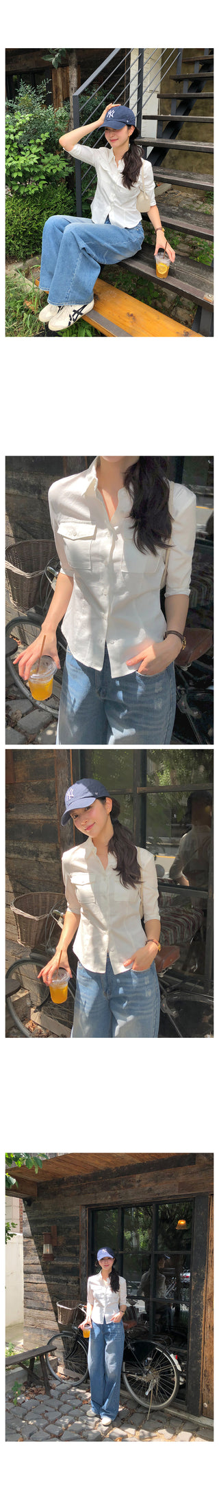 (4 colors) Capri Cotton Shirt