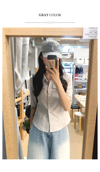 (4 colors) Capri Cotton Shirt