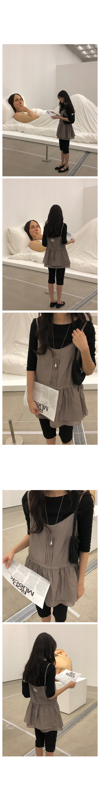 Ribbed 7/8 length T-shirt
