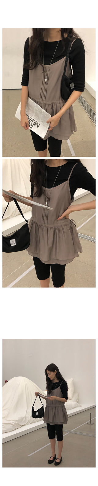 Ribbed 7/8 length T-shirt