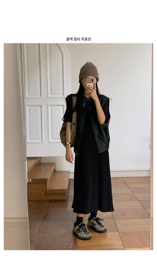 Ribbed long dress