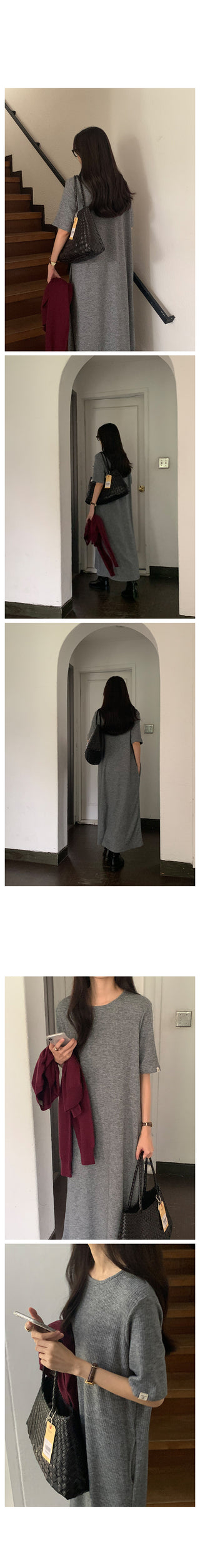 Ribbed long dress