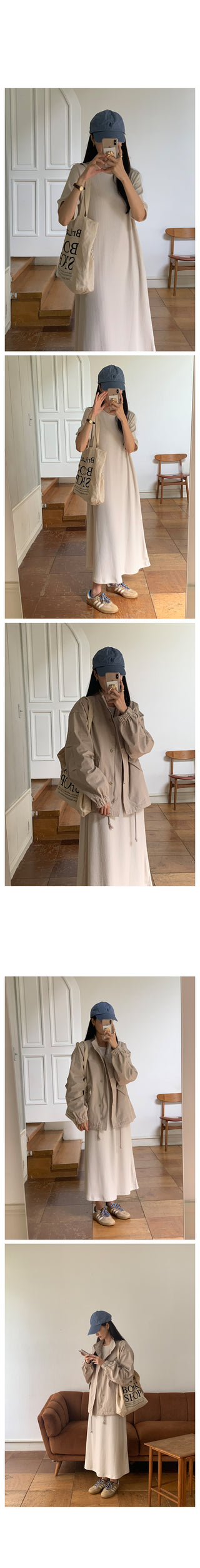 Ribbed long dress