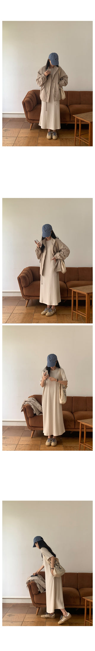 Ribbed long dress