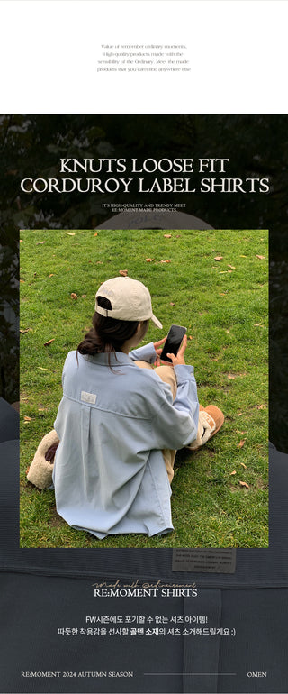 Loose-fit corduroy shirt