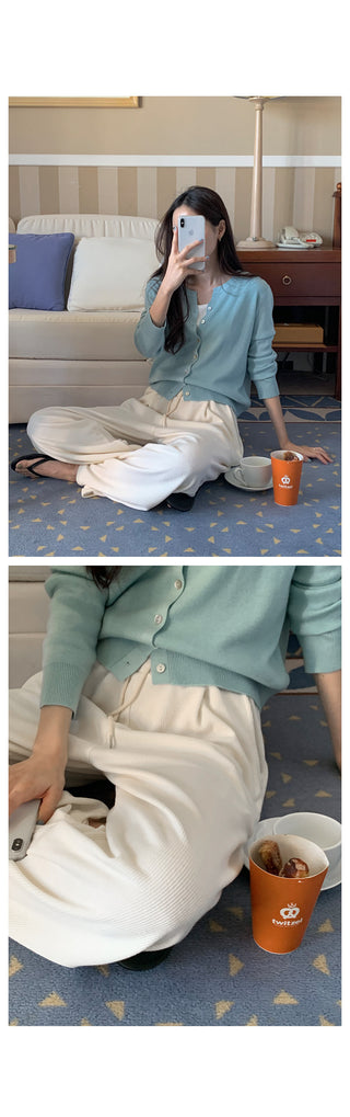 Wide ribbed pants, 4 colors
