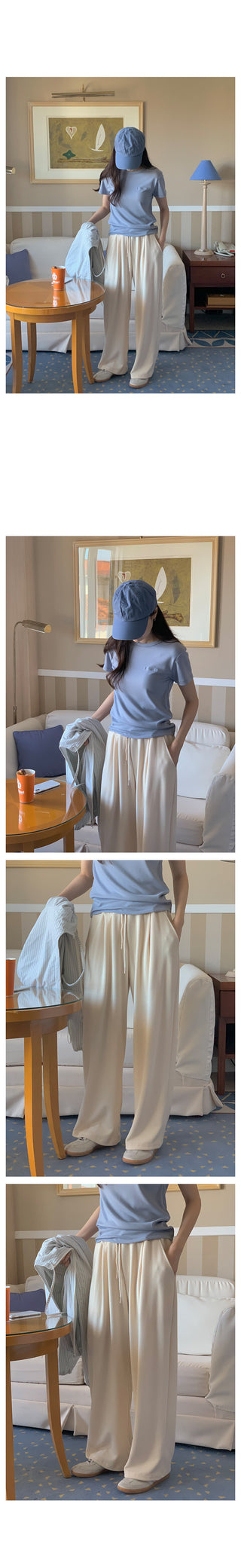 Wide ribbed pants, 4 colors