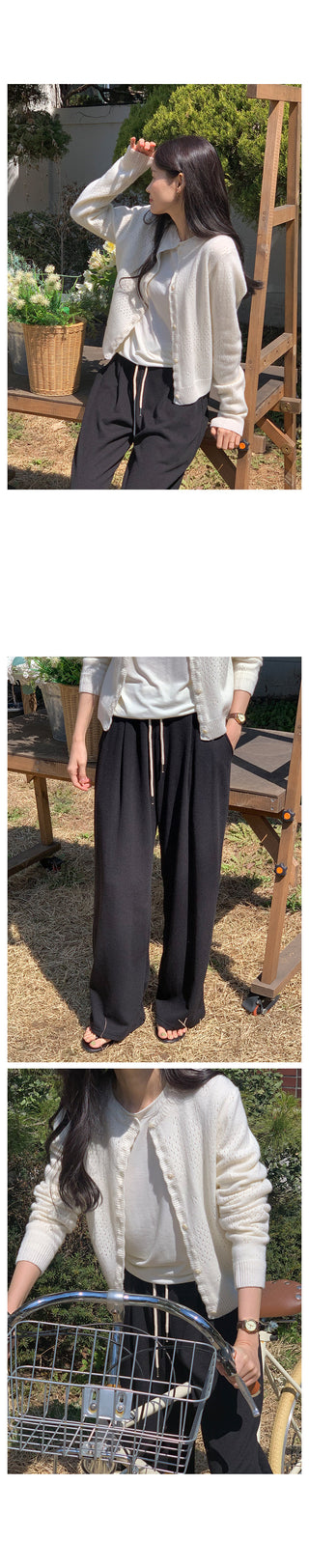 Wide ribbed pants, 4 colors