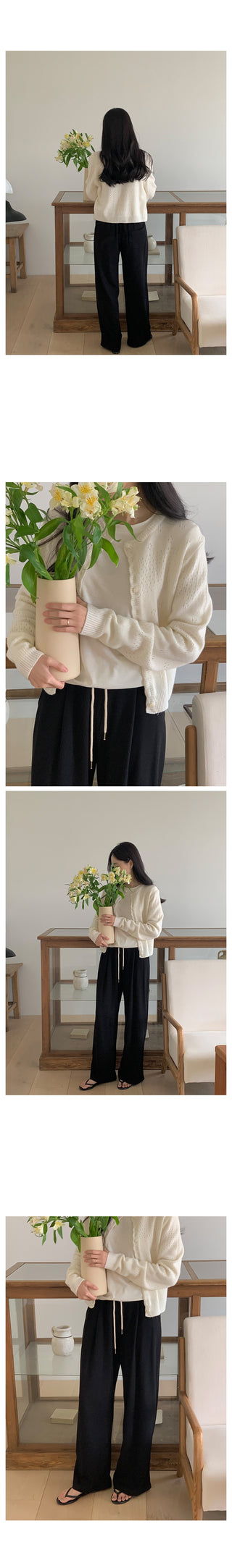 Wide ribbed pants, 4 colors