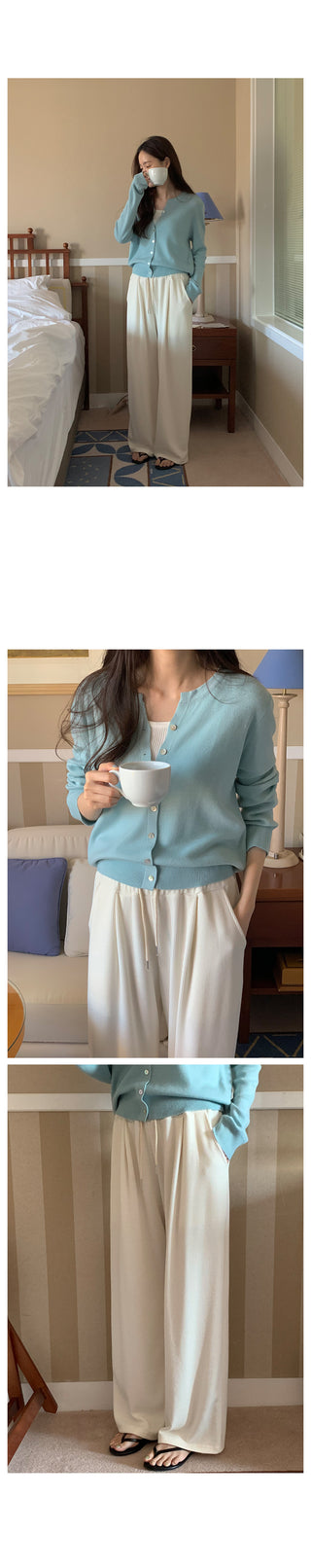 Wide ribbed pants, 4 colors