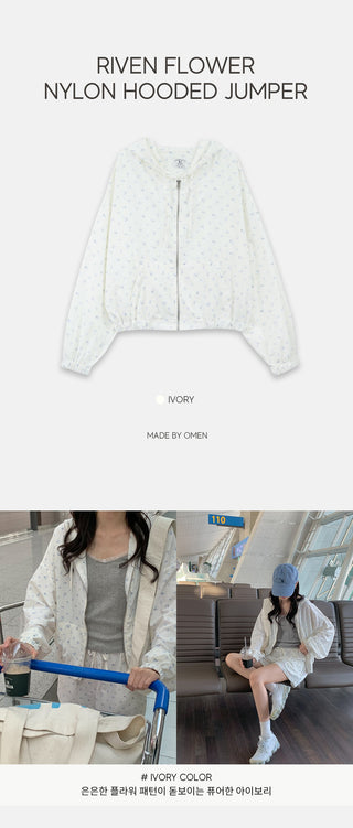 Flower Nylon Parka