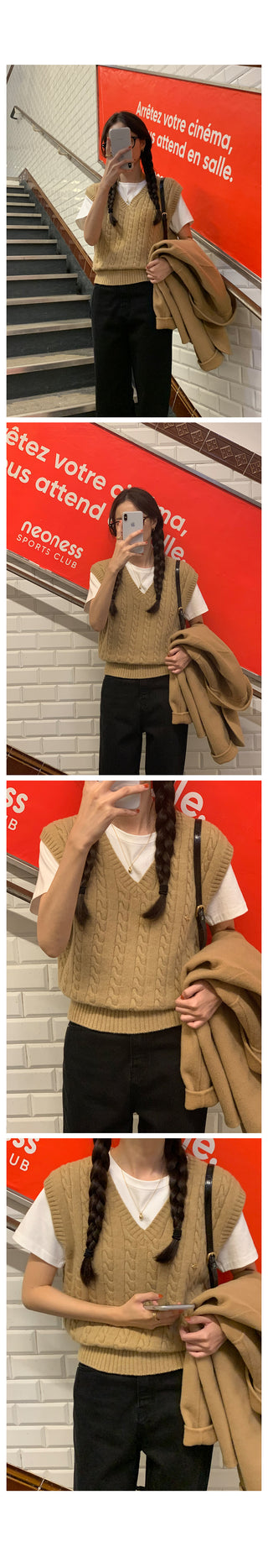 Minute Cable Knit Vest