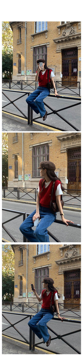 Minute Cable Knit Vest