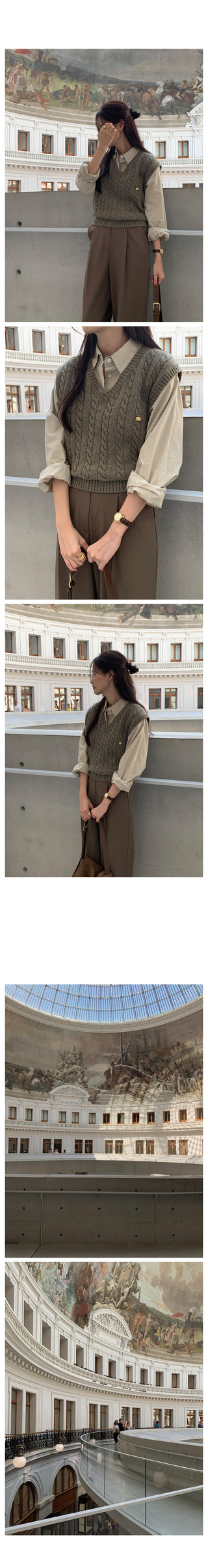Minute Cable Knit Vest