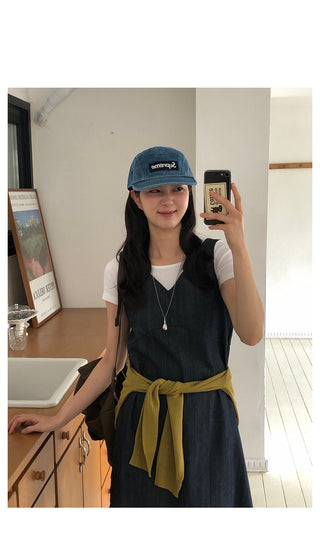 [5 colors] Halter neck sleeveless top