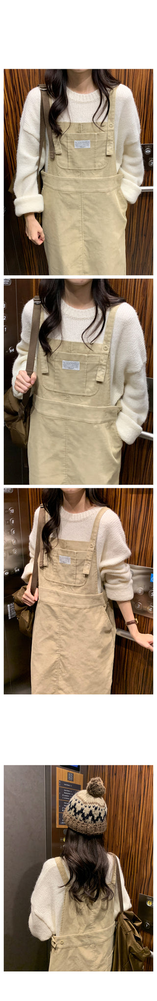 Corduroy Overalls Dress